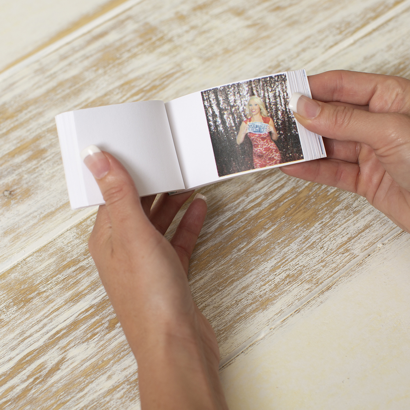 Flipbook in hand